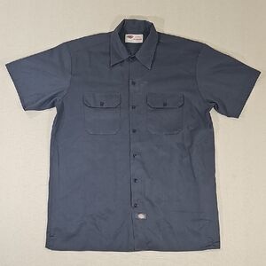 Dickies Men's Dark Blue Casual Button Down Shirt